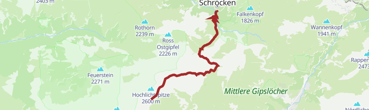 Route map: Schröcken | Von Schröcken zur Göppinger Hütte